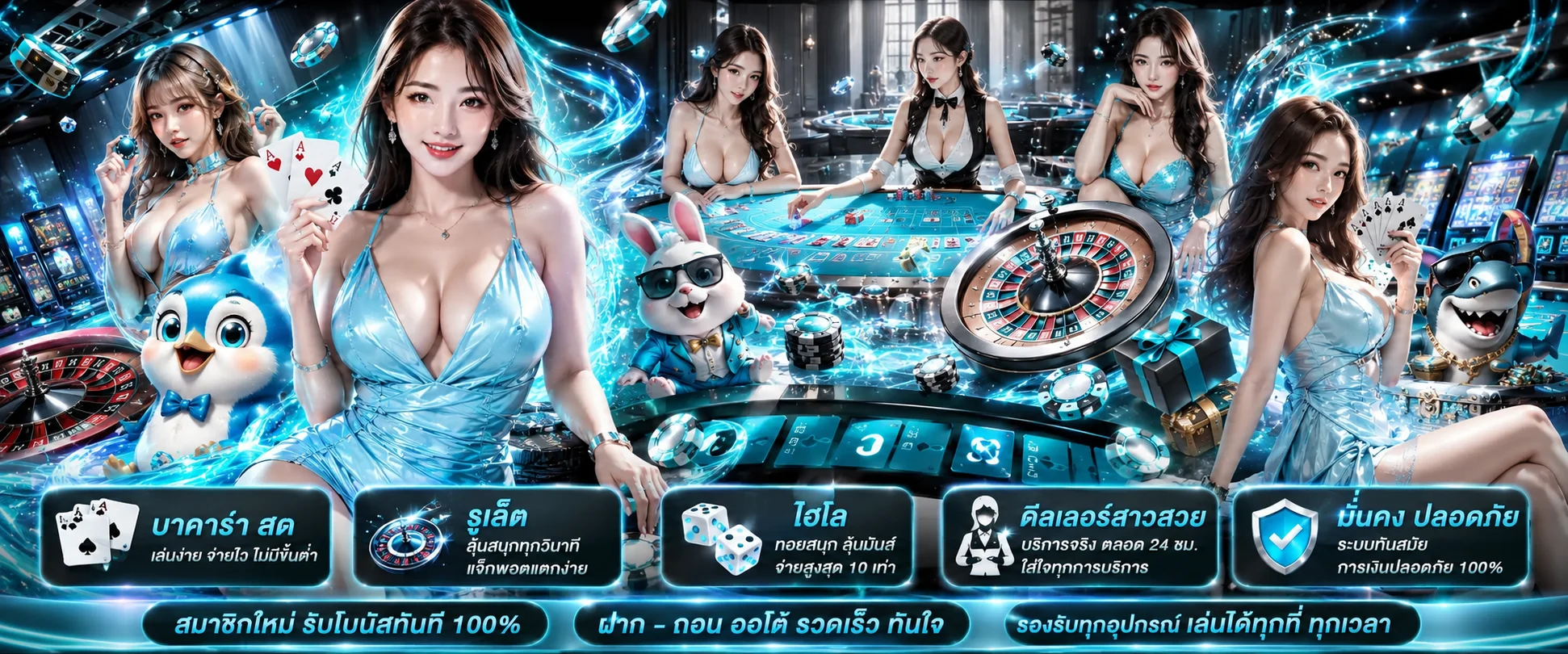 ห้องคาสิโนออนไลน์บาคาร่าสดค่ายดังบน GREAT168
